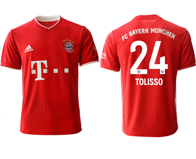 Men 2020-2021 club Bayern Munich home aaa version #24 red Soccer Jerseys->bayern munich jersey->Soccer Club Jersey